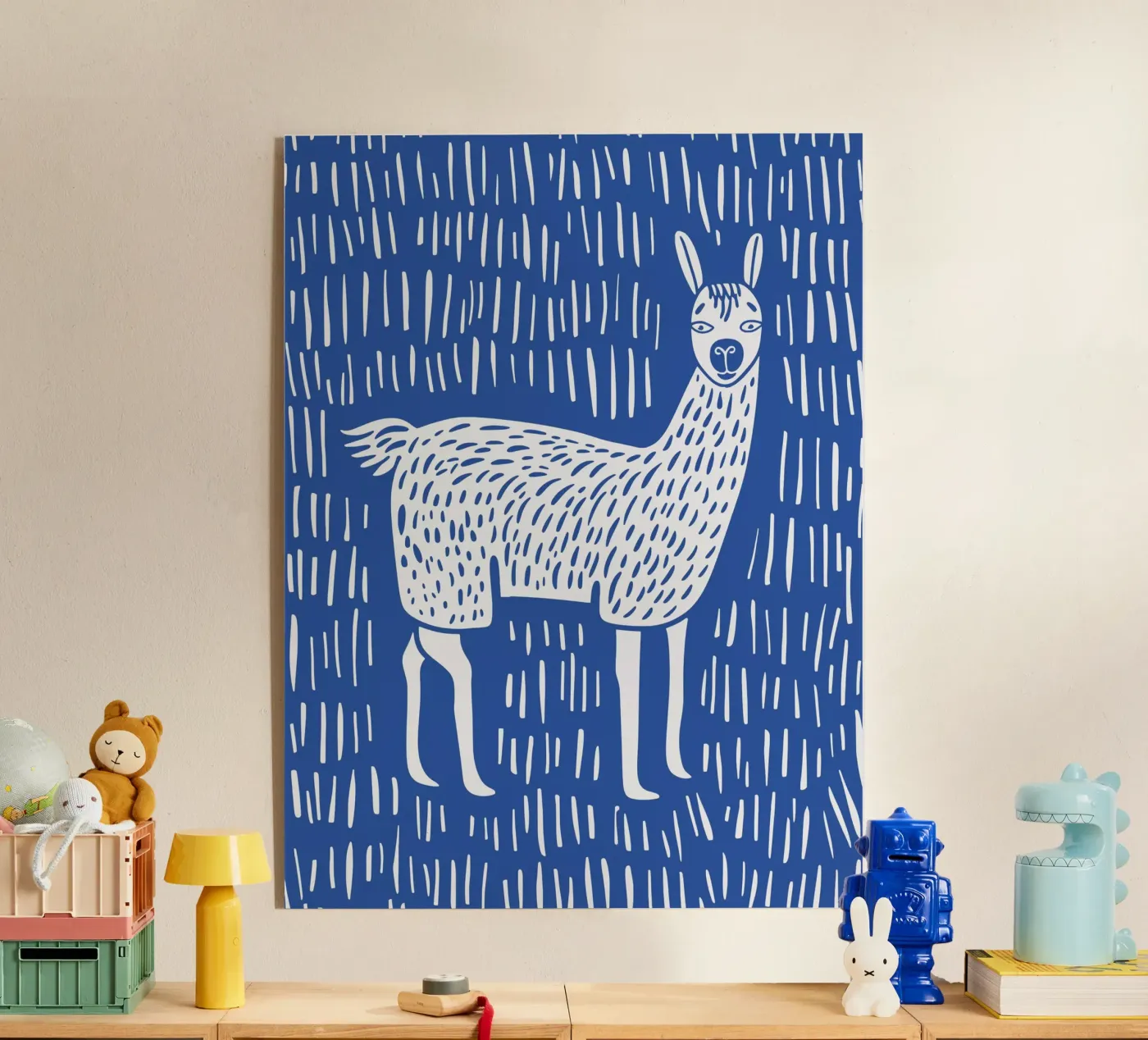 Blue Lama plexiglass da Lena Rudman