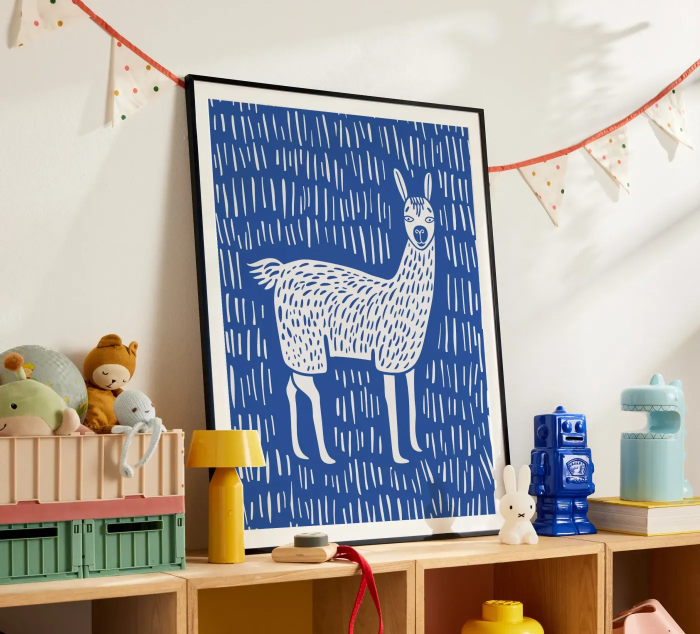Blue Lama poster da Lena Rudman
