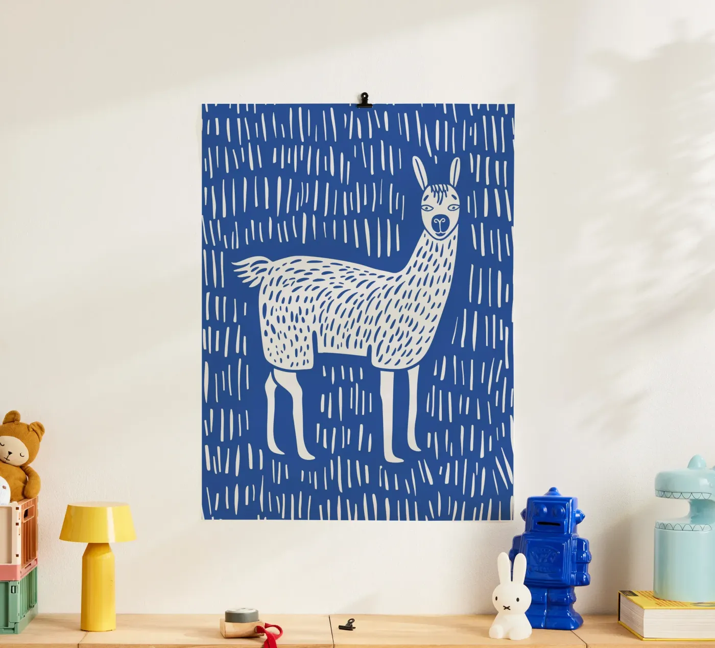 Blue Lama poster da Lena Rudman