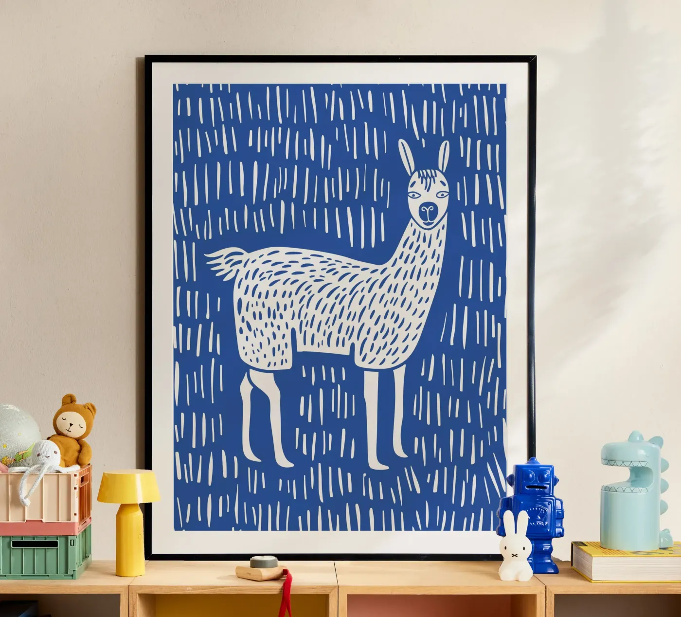 Blue Lama poster da Lena Rudman