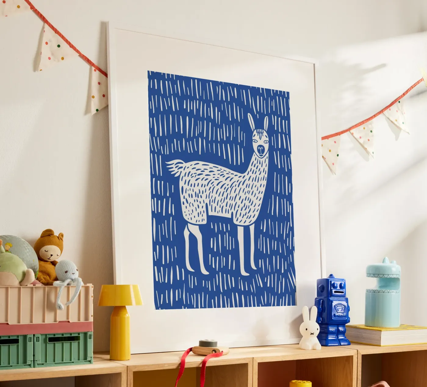 Blue Lama poster da Lena Rudman