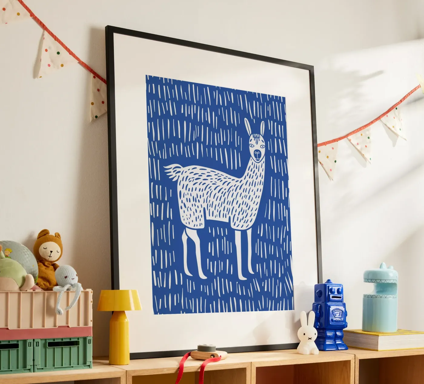 Blue Lama poster da Lena Rudman