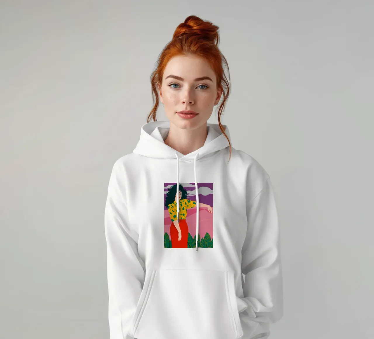Divano rosa Serenity felpa con cappuccio da Frame Aura