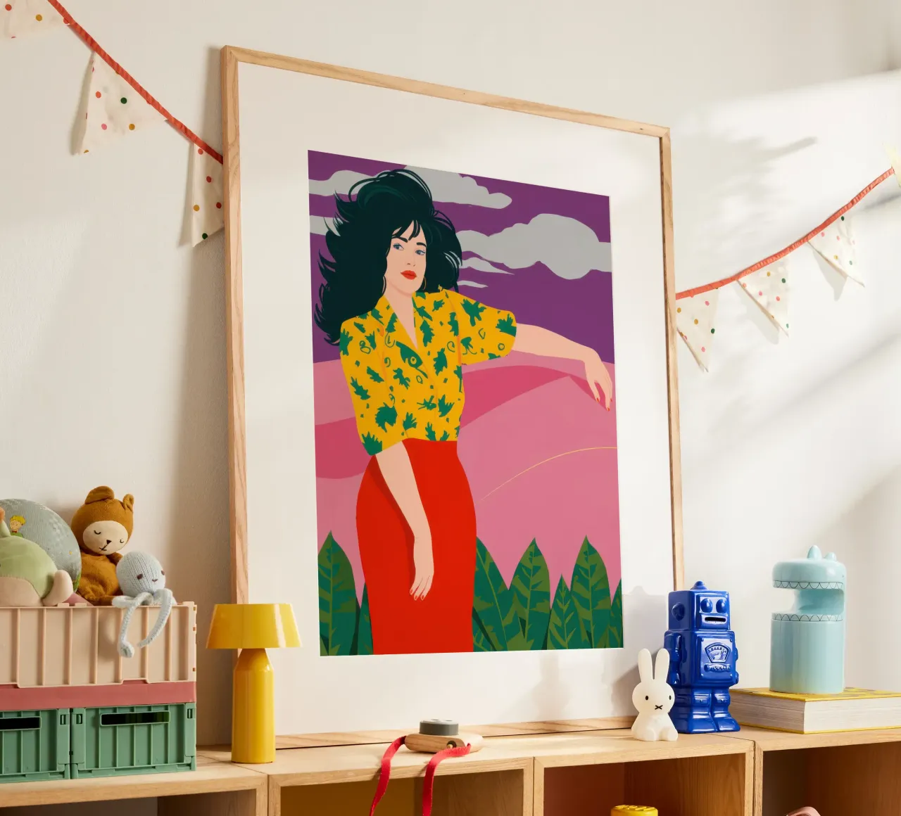 Divano rosa Serenity poster da Frame Aura
