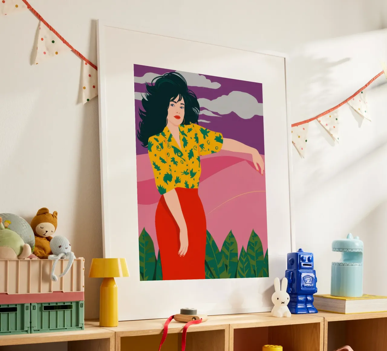 Divano rosa Serenity poster da Frame Aura