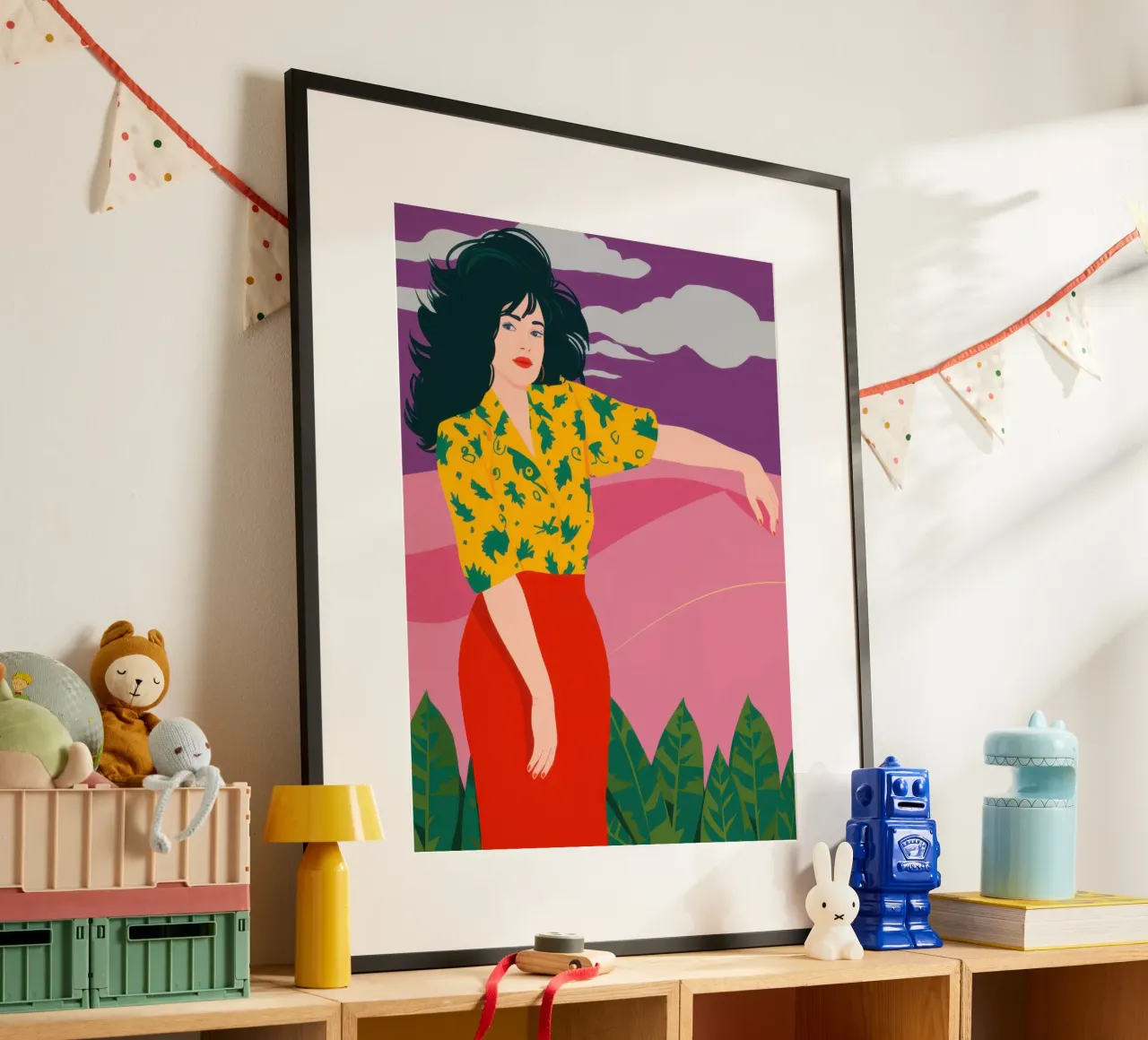 Divano rosa Serenity poster da Frame Aura