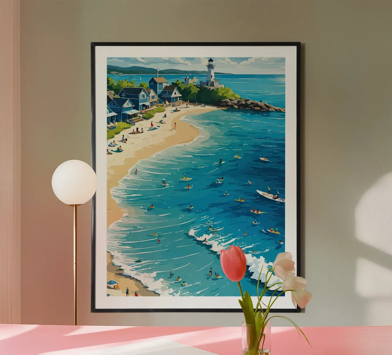 Vibrant Summer Beach Activities poster da Dumery Art