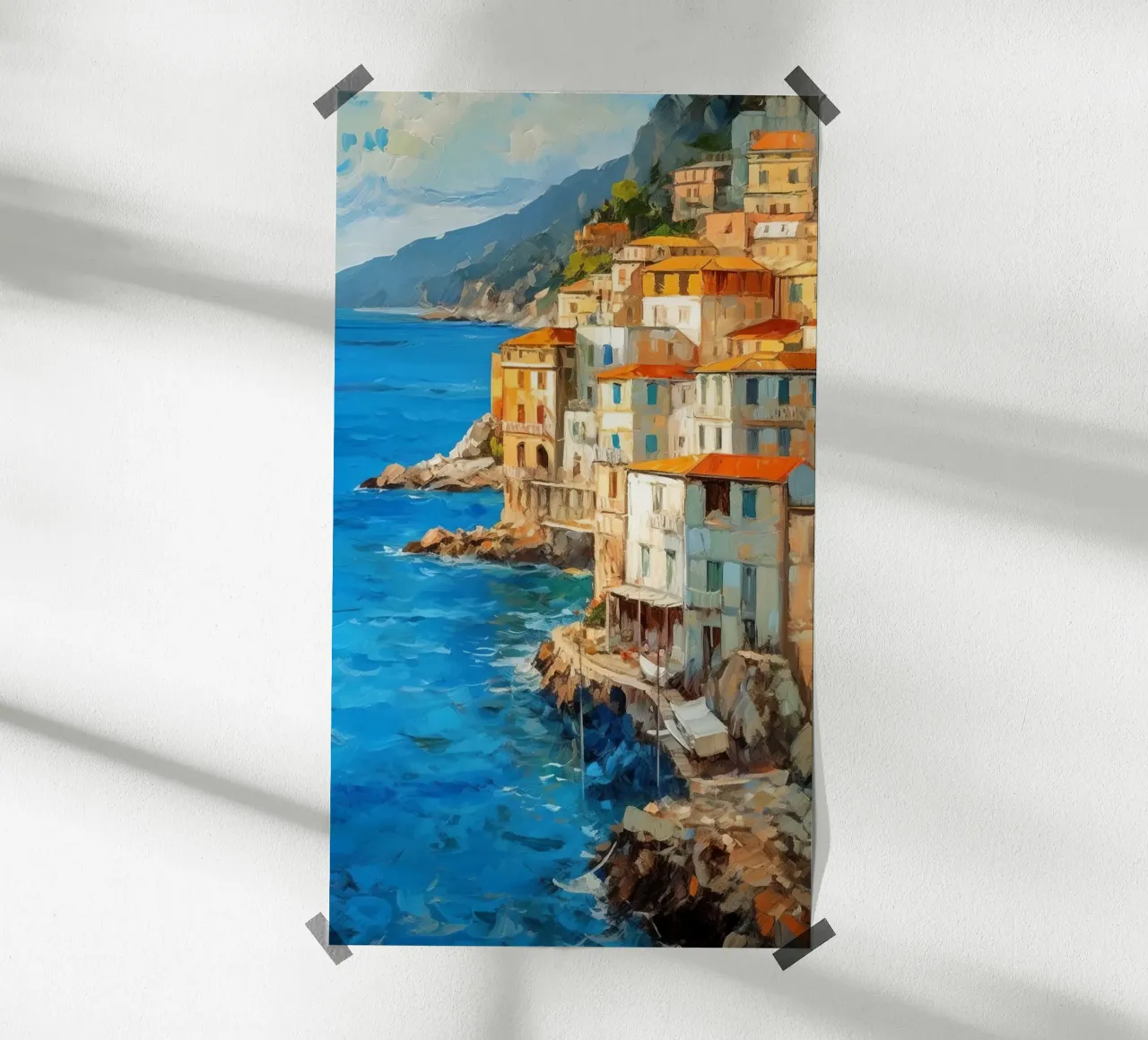 Amalfi poster con telaio in legno da Artsy Bessy