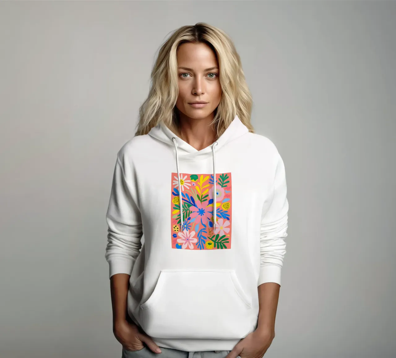 Fioritura cromatica felpa con cappuccio da Frame Aura