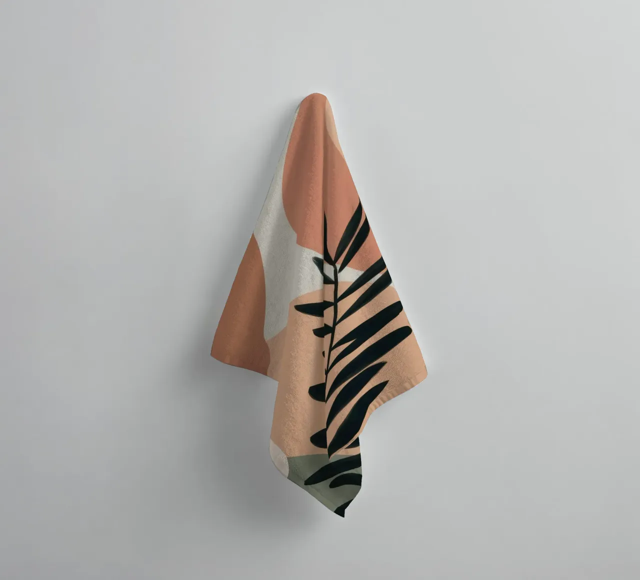 Abstracte aardse golven badhanddoek van Frame Aura
