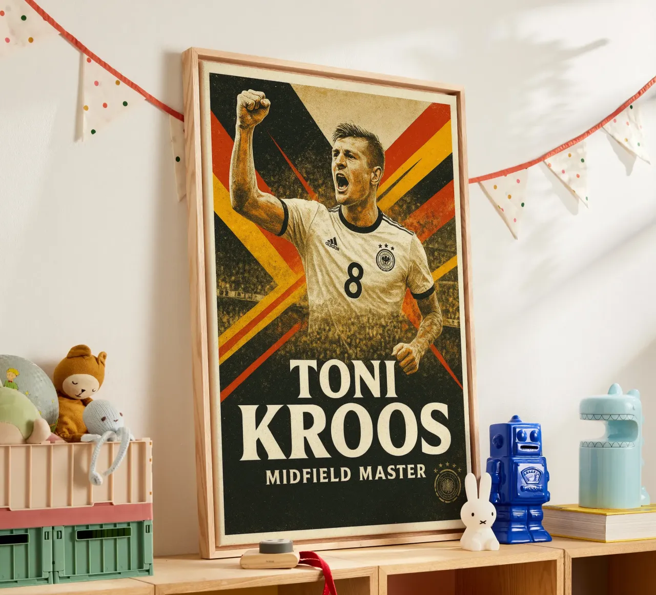 Toni Kroos tela con Cornice a cassetta da Cyberpunk Canvas