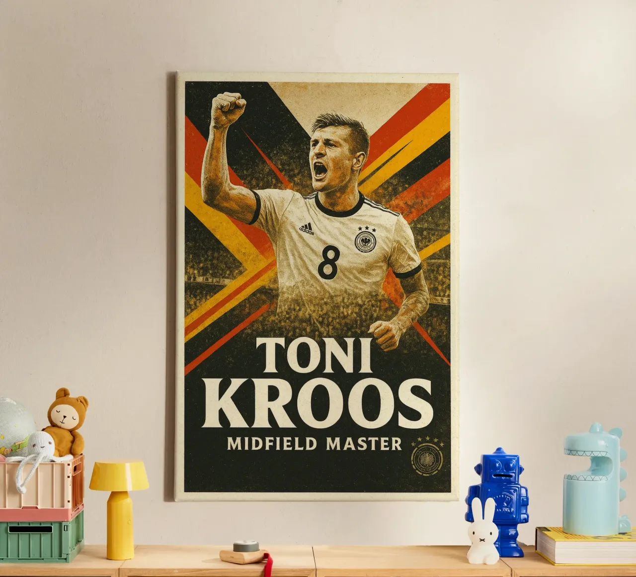 Toni Kroos tela con Cornice a cassetta da Cyberpunk Canvas