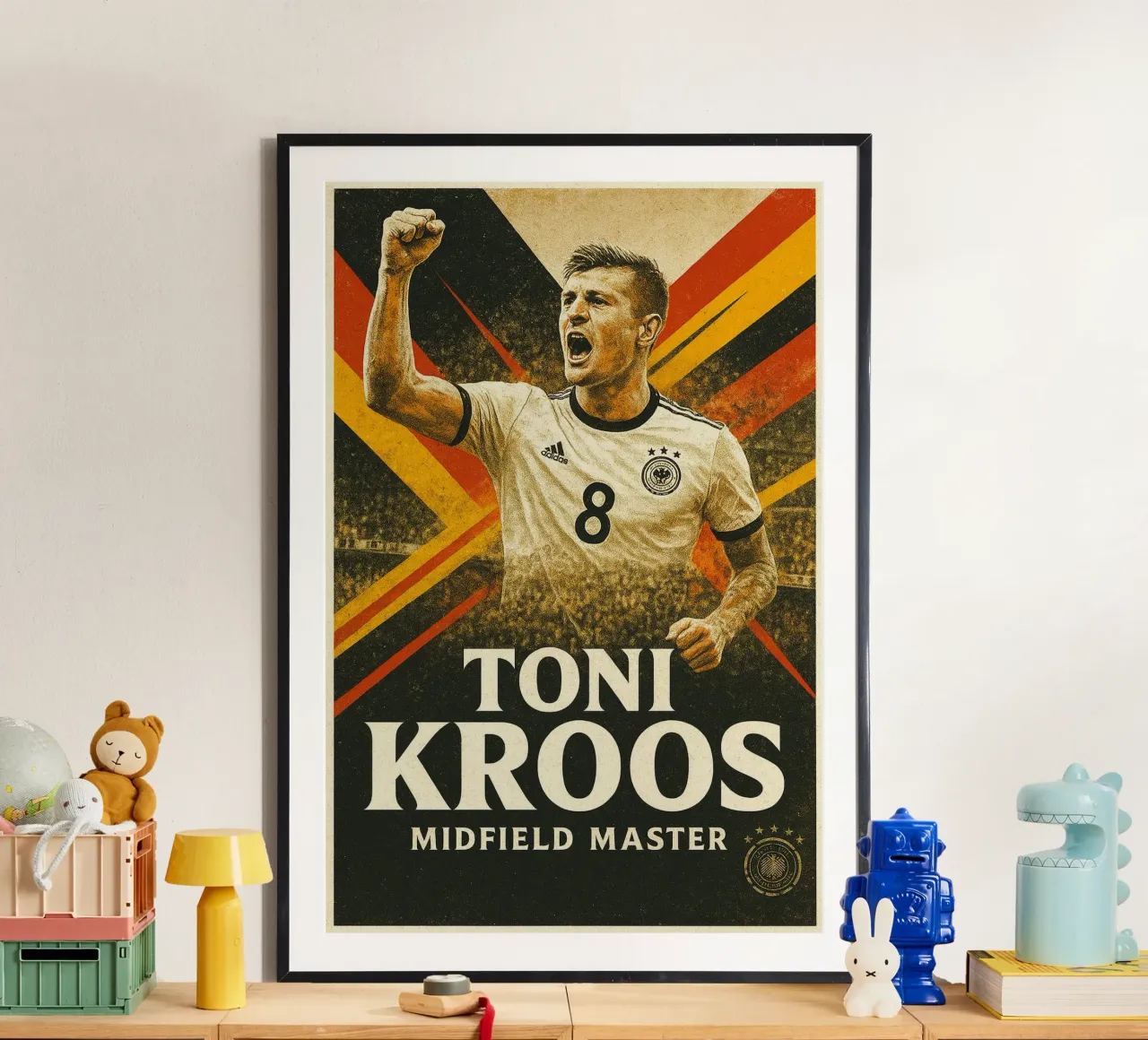 Toni Kroos poster con telaio in legno da Cyberpunk Canvas