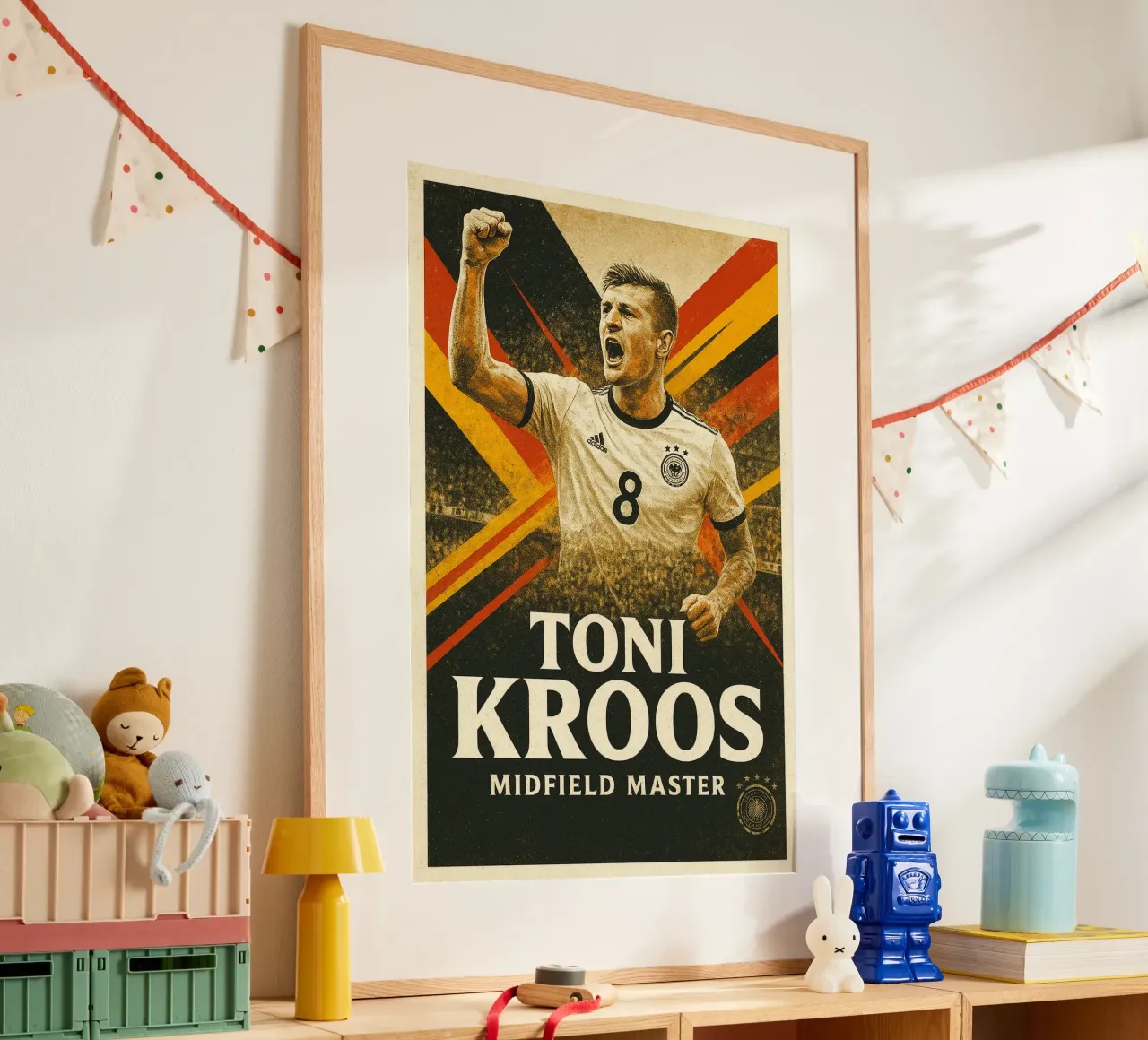Toni Kroos poster con telaio in legno da Cyberpunk Canvas