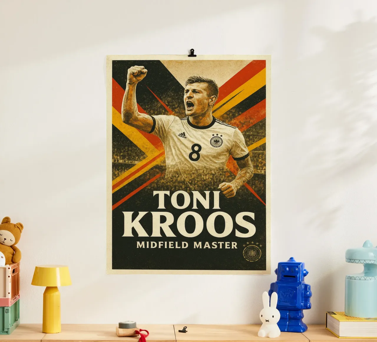 Toni Kroos poster con telaio in legno da Cyberpunk Canvas