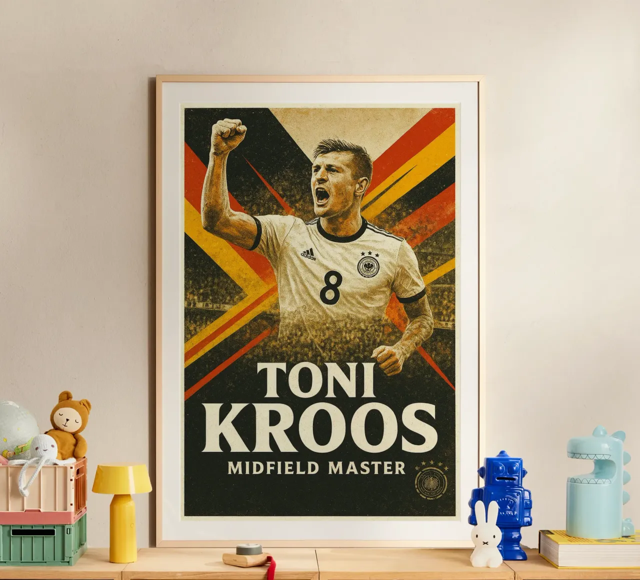 Toni Kroos poster con telaio in legno da Cyberpunk Canvas