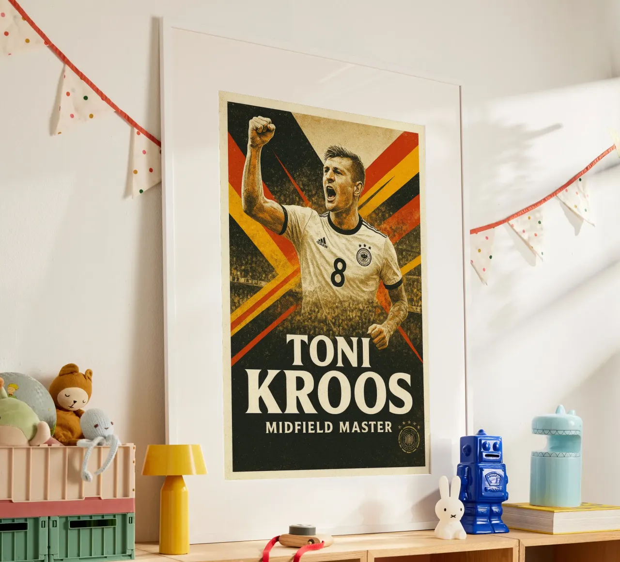 Toni Kroos poster con telaio in legno da Cyberpunk Canvas