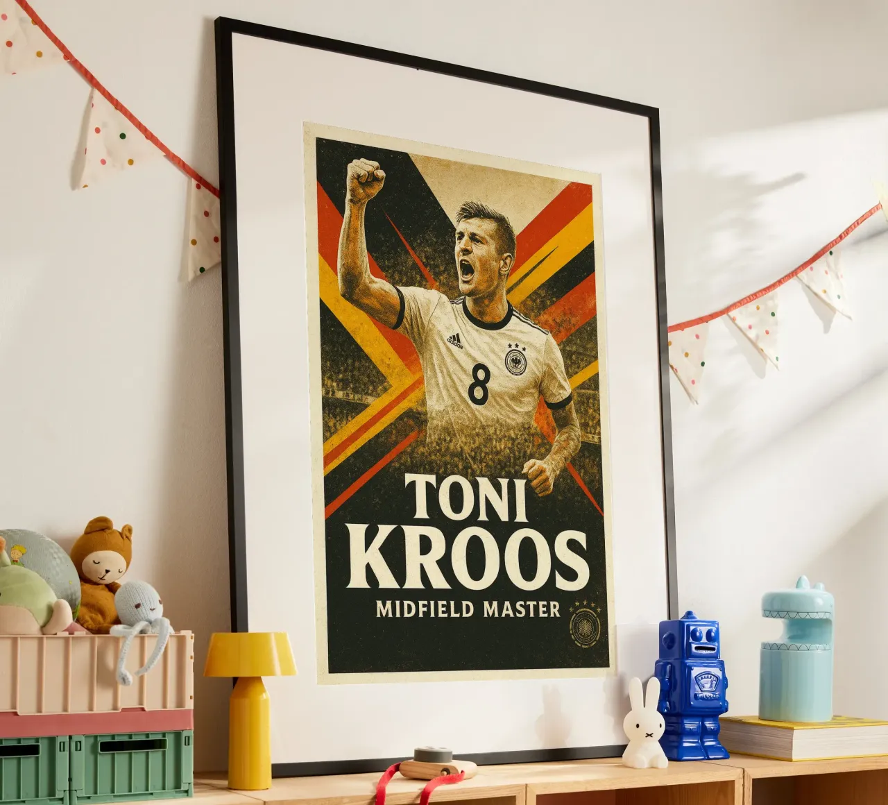 Toni Kroos poster con telaio in legno da Cyberpunk Canvas