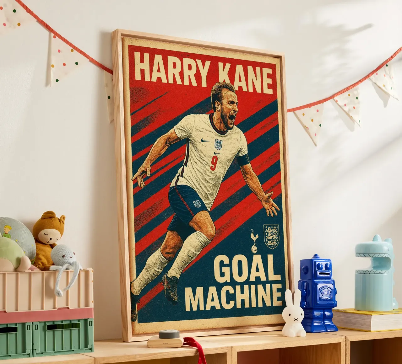 Harry Kane tela con Cornice a cassetta da Cyberpunk Canvas