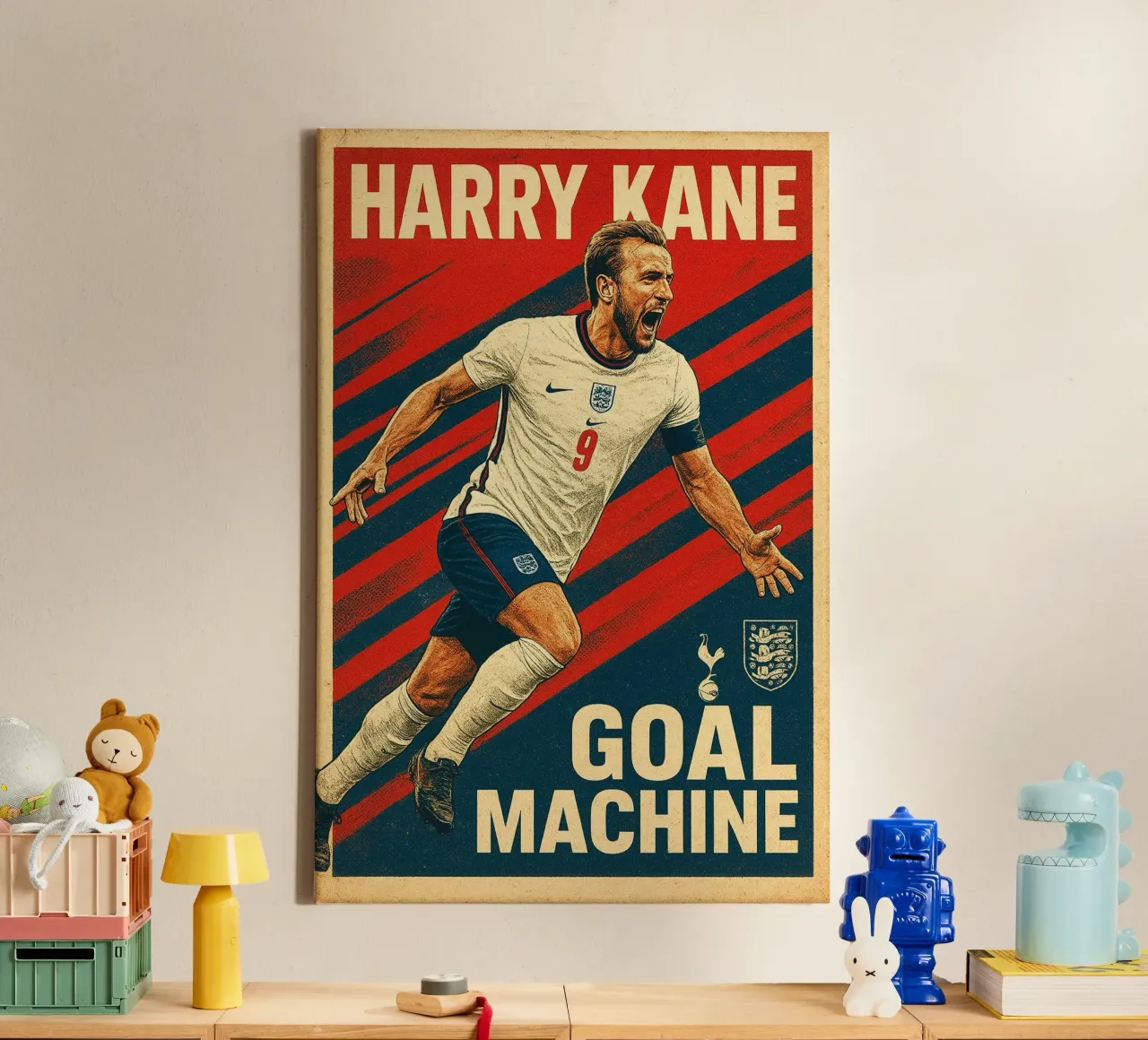Harry Kane tela con Cornice a cassetta da Cyberpunk Canvas