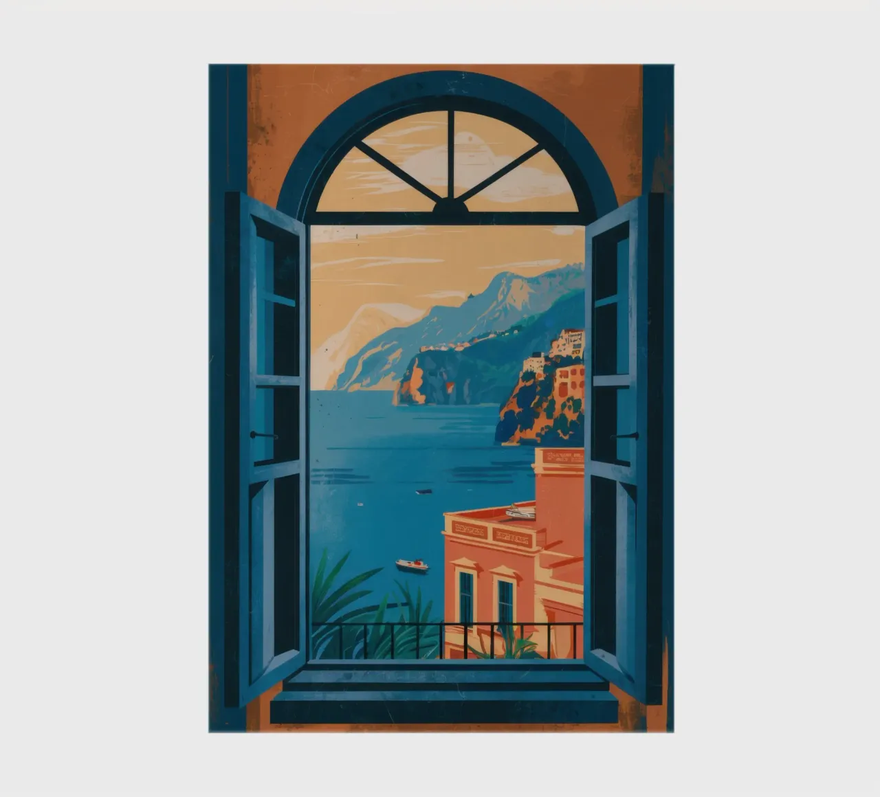 Coastal Window View notebook by Frame Aura