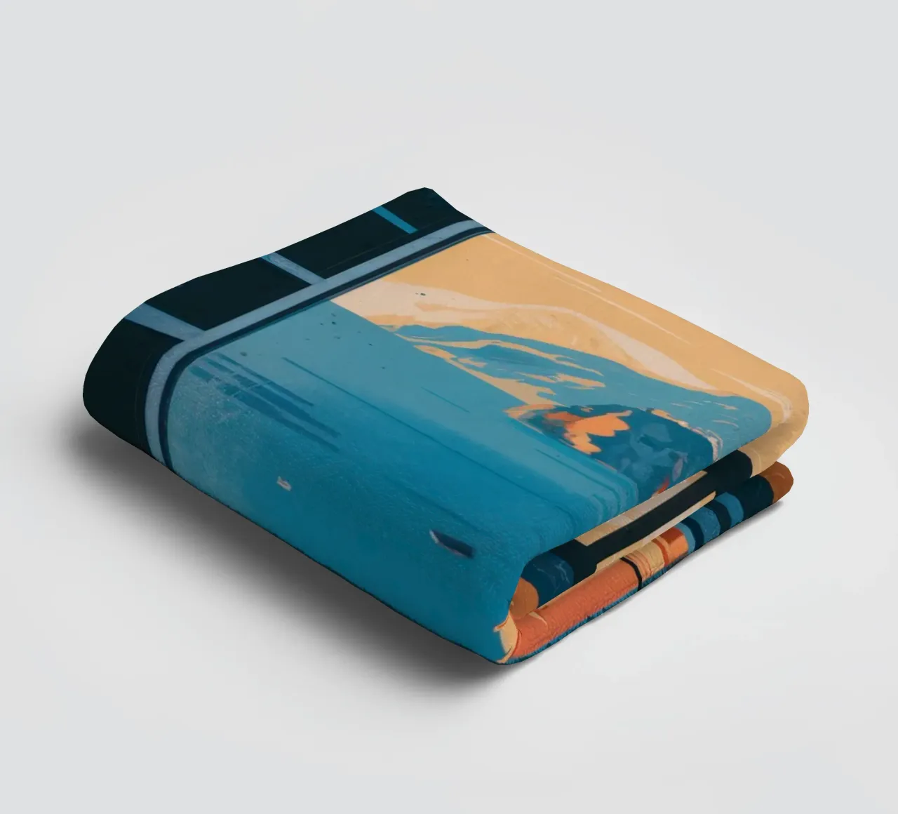 Coastal Window View towel by Frame Aura