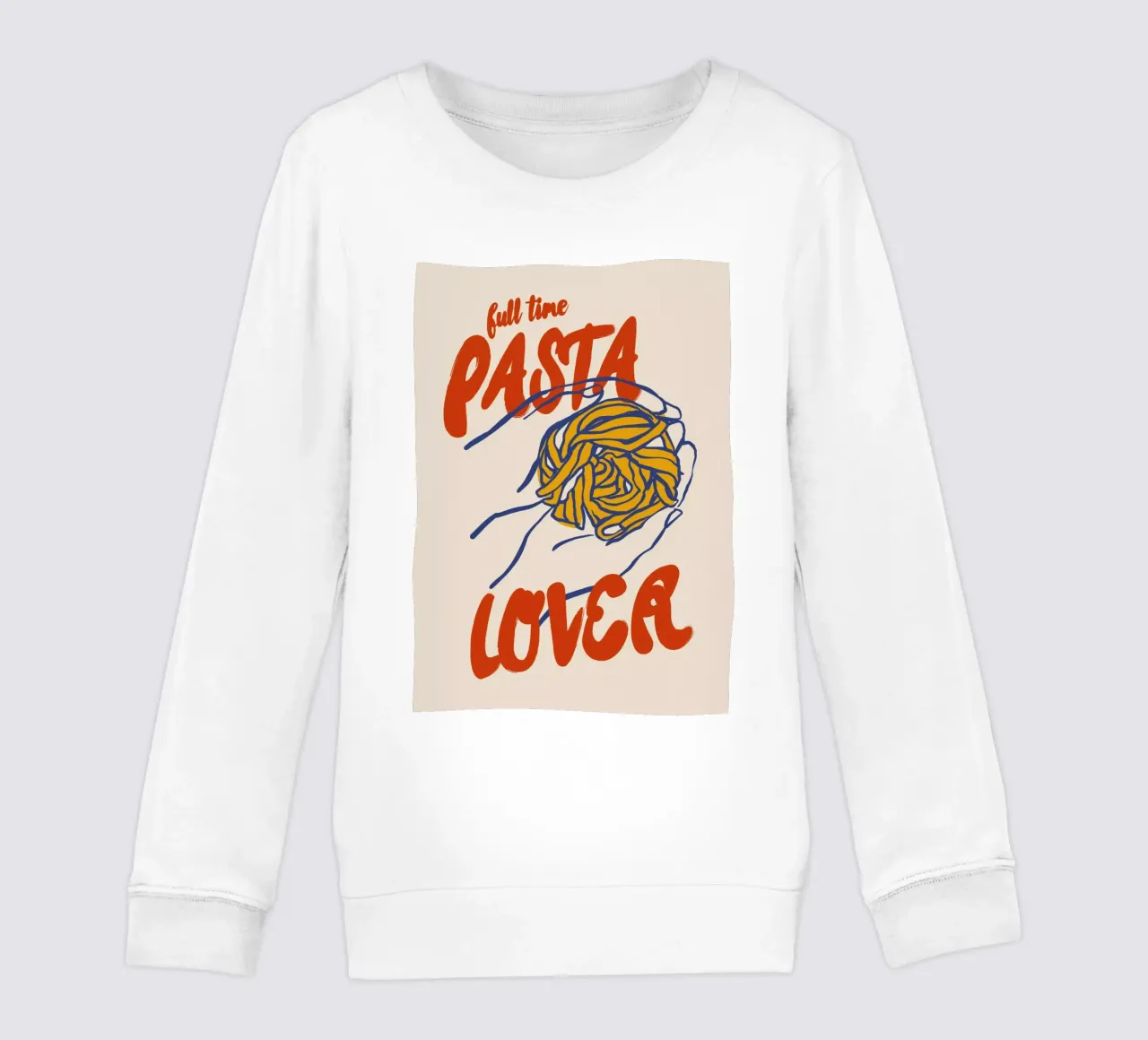 Boho Food 3 Pasta Lover felpa bambino da Boho Print Collection