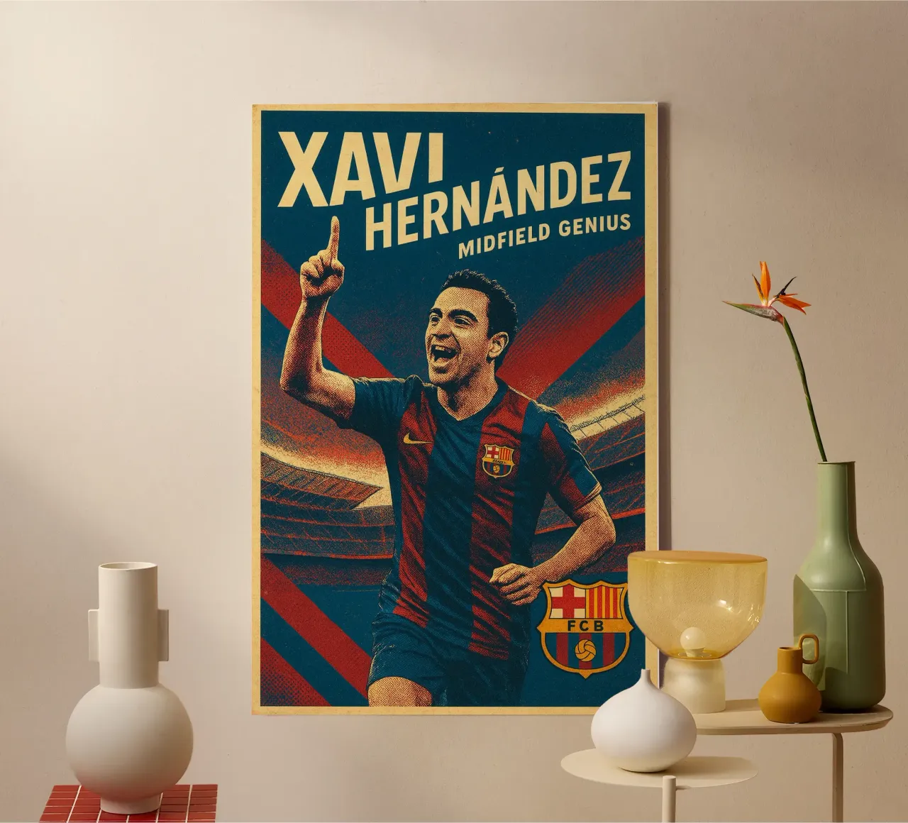Xavi Hernandez tela con Cornice a cassetta da Cyberpunk Canvas