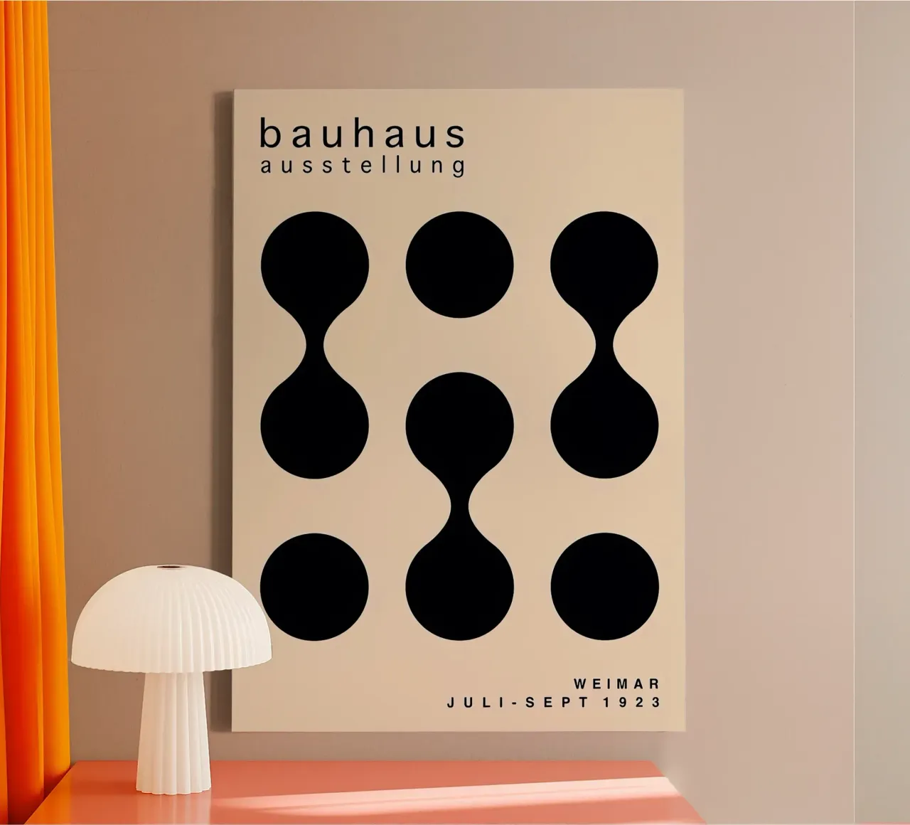 Bauhaus tentoonstelling 1923 canvas met Baklijst van Narciso