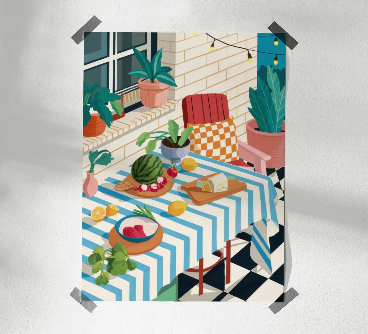 Oasi gastronomica bohémien poster da Frame Aura