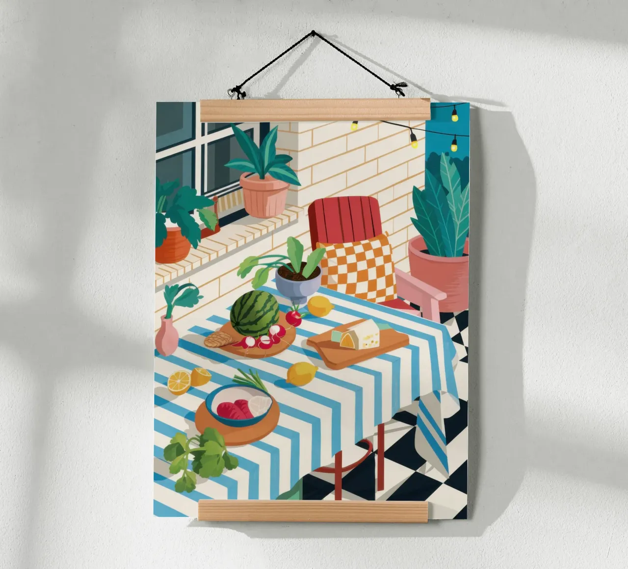 Oasi gastronomica bohémien poster da Frame Aura