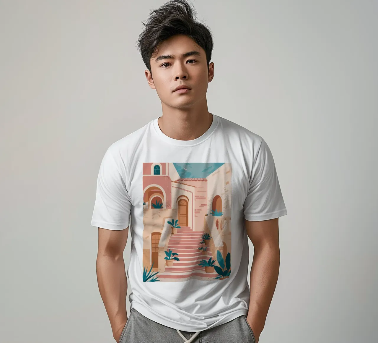 Sogni di scale in terracotta t-shirt da Frame Aura