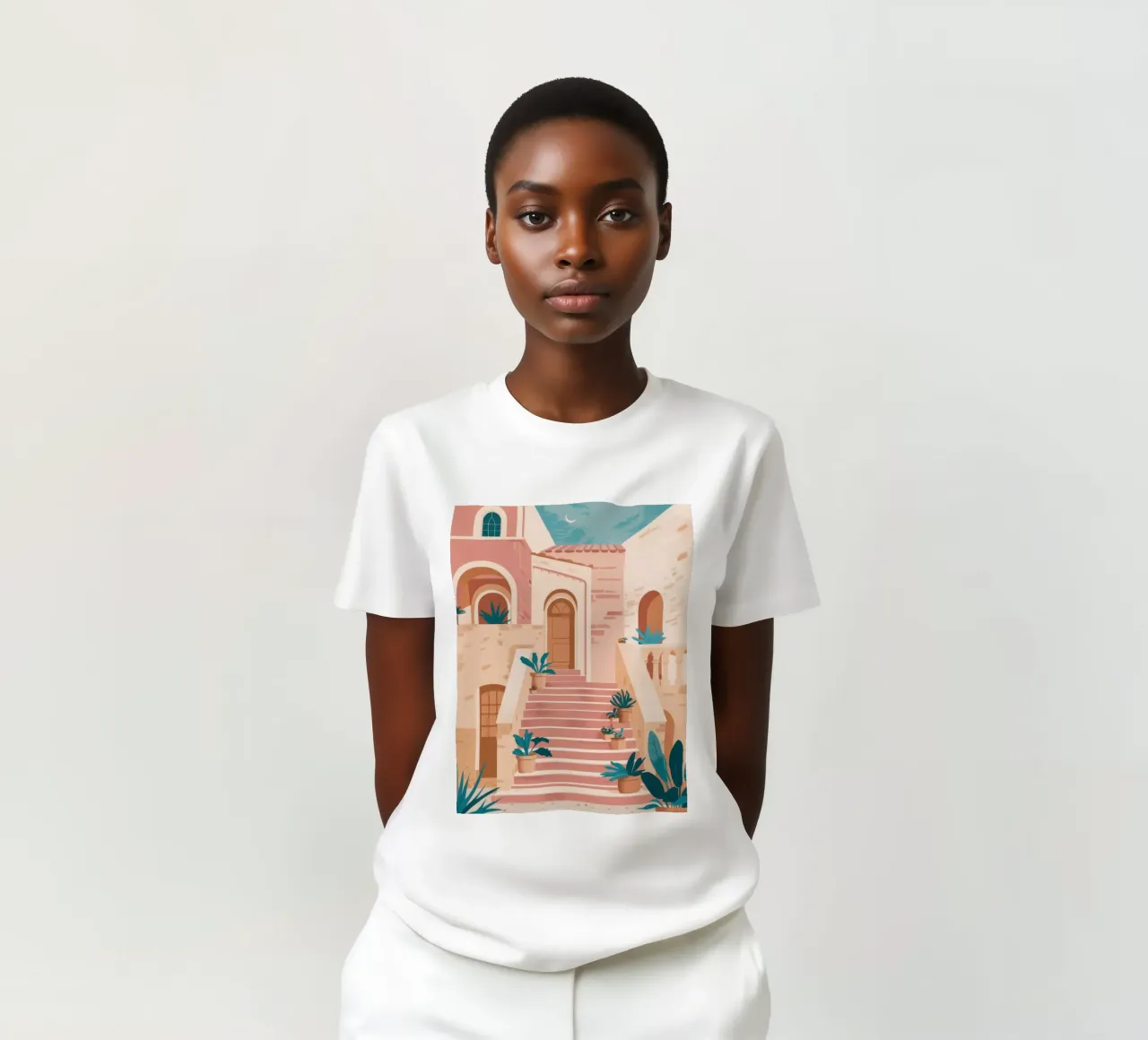 Sogni di scale in terracotta t-shirt da Frame Aura