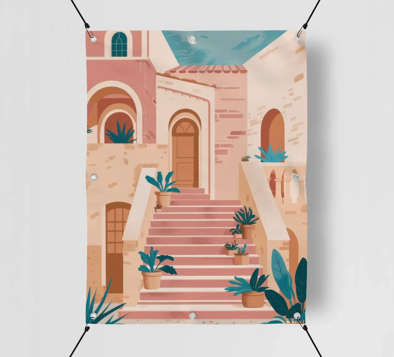 Sogni di scale in terracotta telo in pvc da Frame Aura
