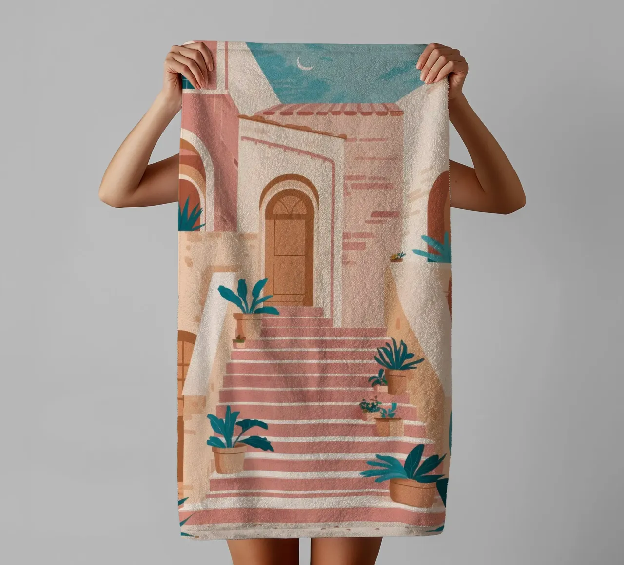 Sogni di scale in terracotta asciugamano da bagno da Frame Aura