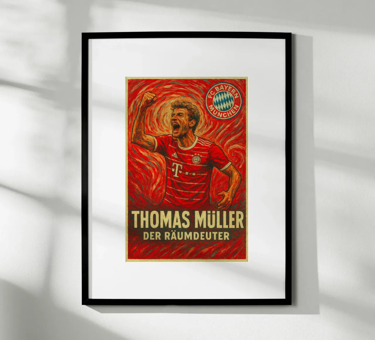 Thomas Muller poster con telaio in legno da Cyberpunk Canvas