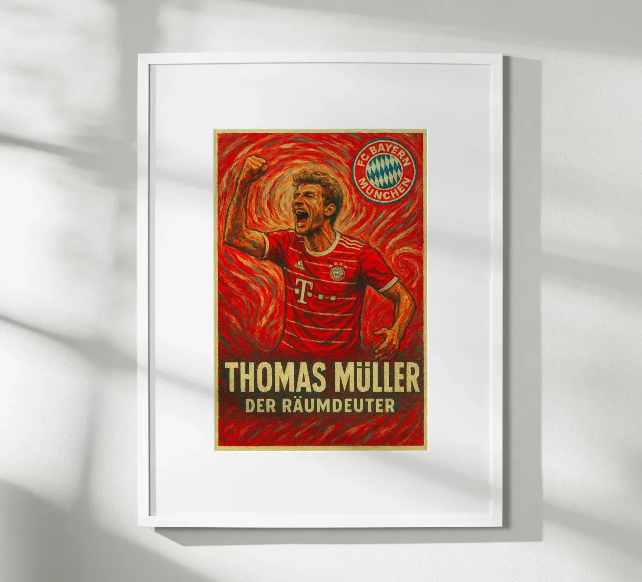 Thomas Muller poster con telaio in legno da Cyberpunk Canvas
