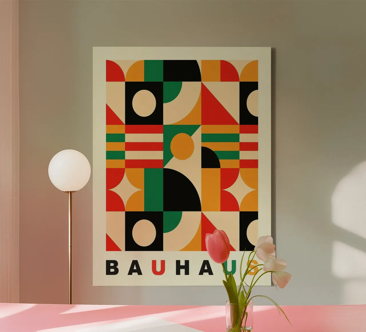 Bauhaus 1919 canvas met Baklijst van Narciso