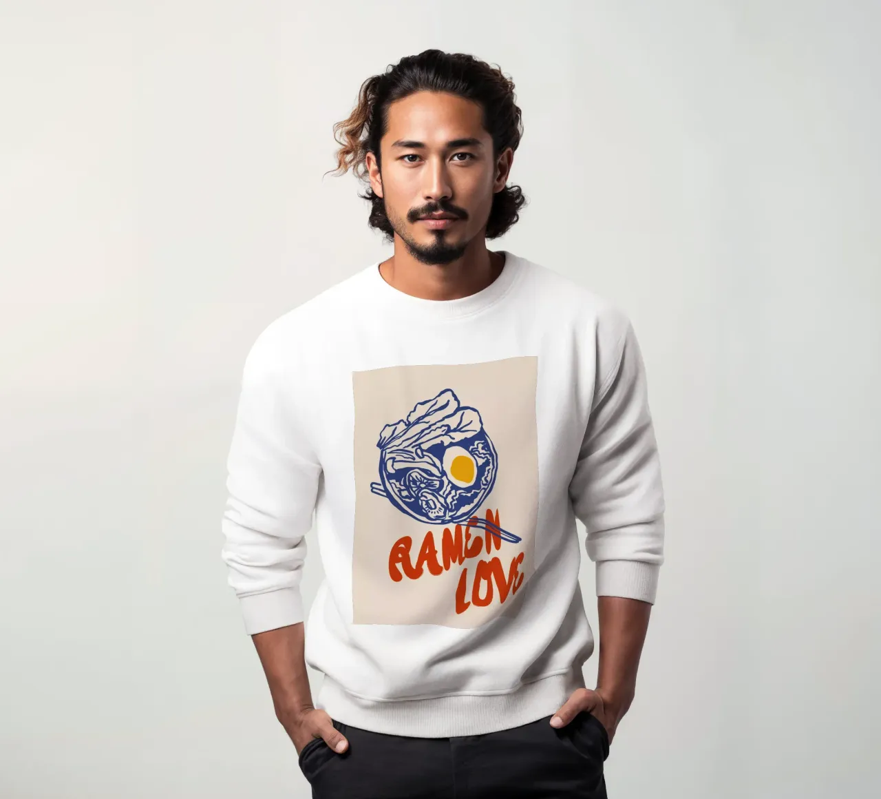 Boho Food 3 Ramen Love felpa da Boho Print Collection