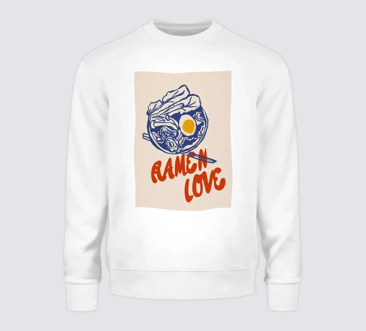 Boho Food 3 Ramen Love felpa da Boho Print Collection