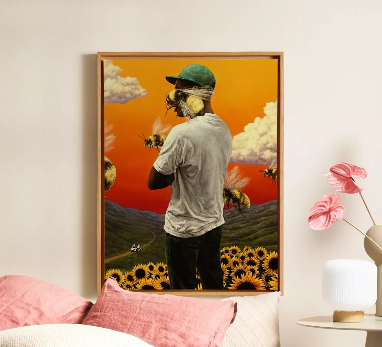 Tyler Flower Boy canvas with Floater frame by Musadad Shop