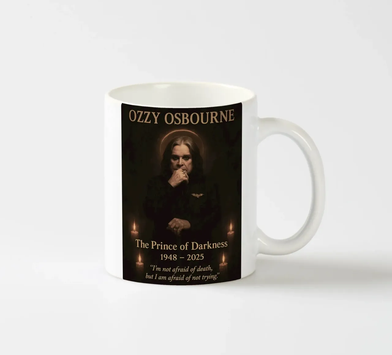 Ozzy Osbourne tazza in ceramica da Musadad Shop