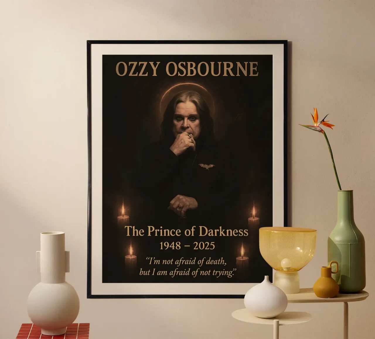 Ozzy Osbourne poster con telaio in plastica da Musadad Shop
