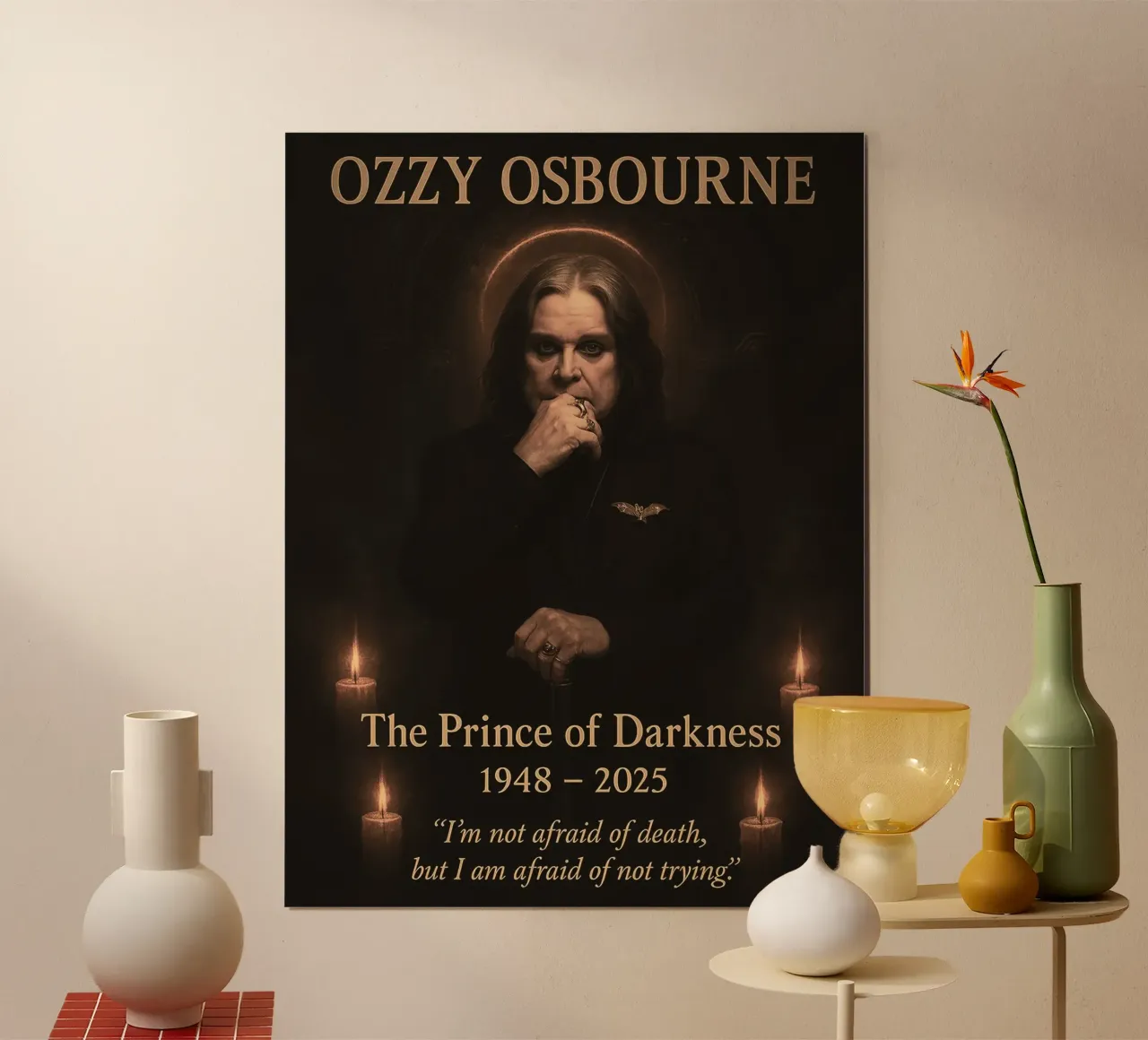 Ozzy Osbourne poster con telaio in plastica da Musadad Shop