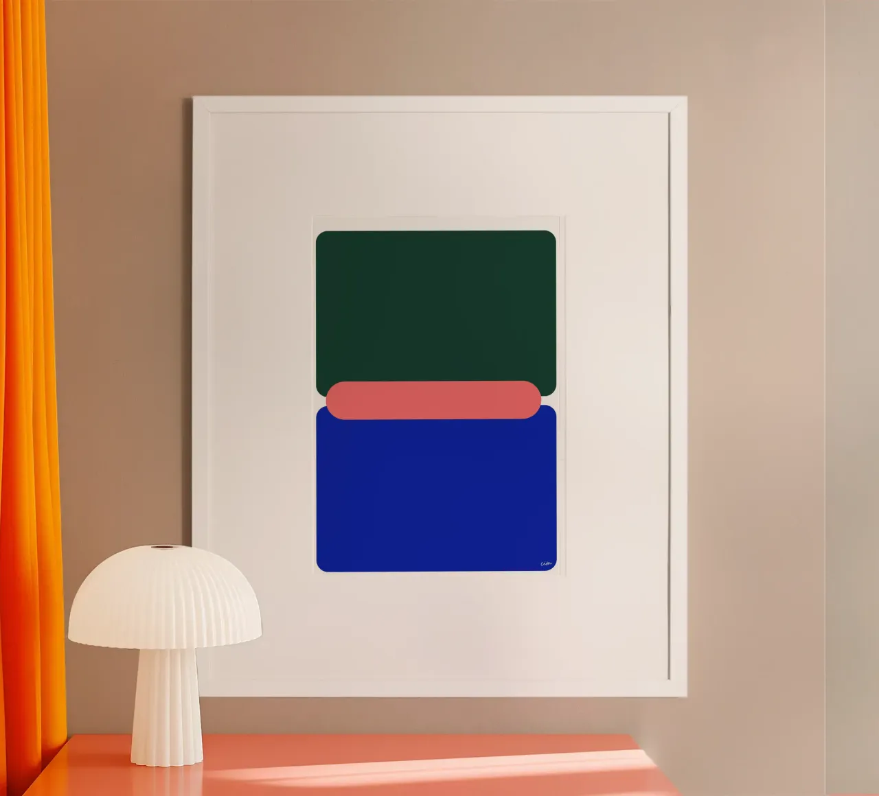 l'abstrait de Caroline poster con telaio in alluminio da cim_art