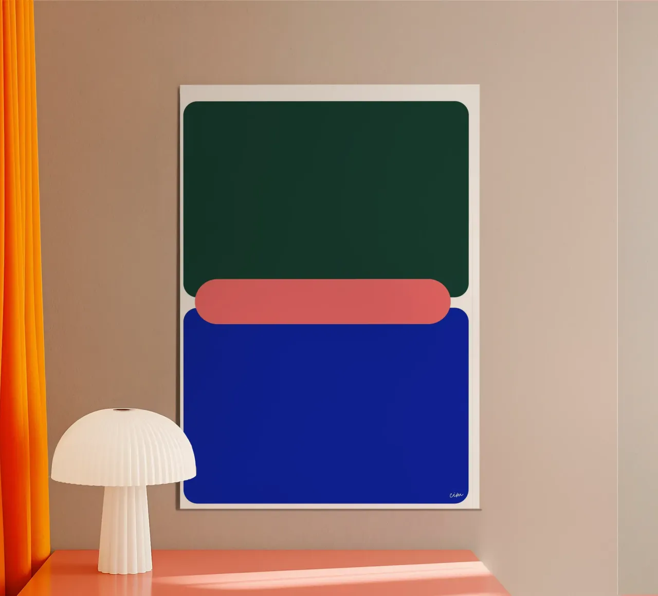 l'abstrait de Caroline poster con telaio in alluminio da cim_art