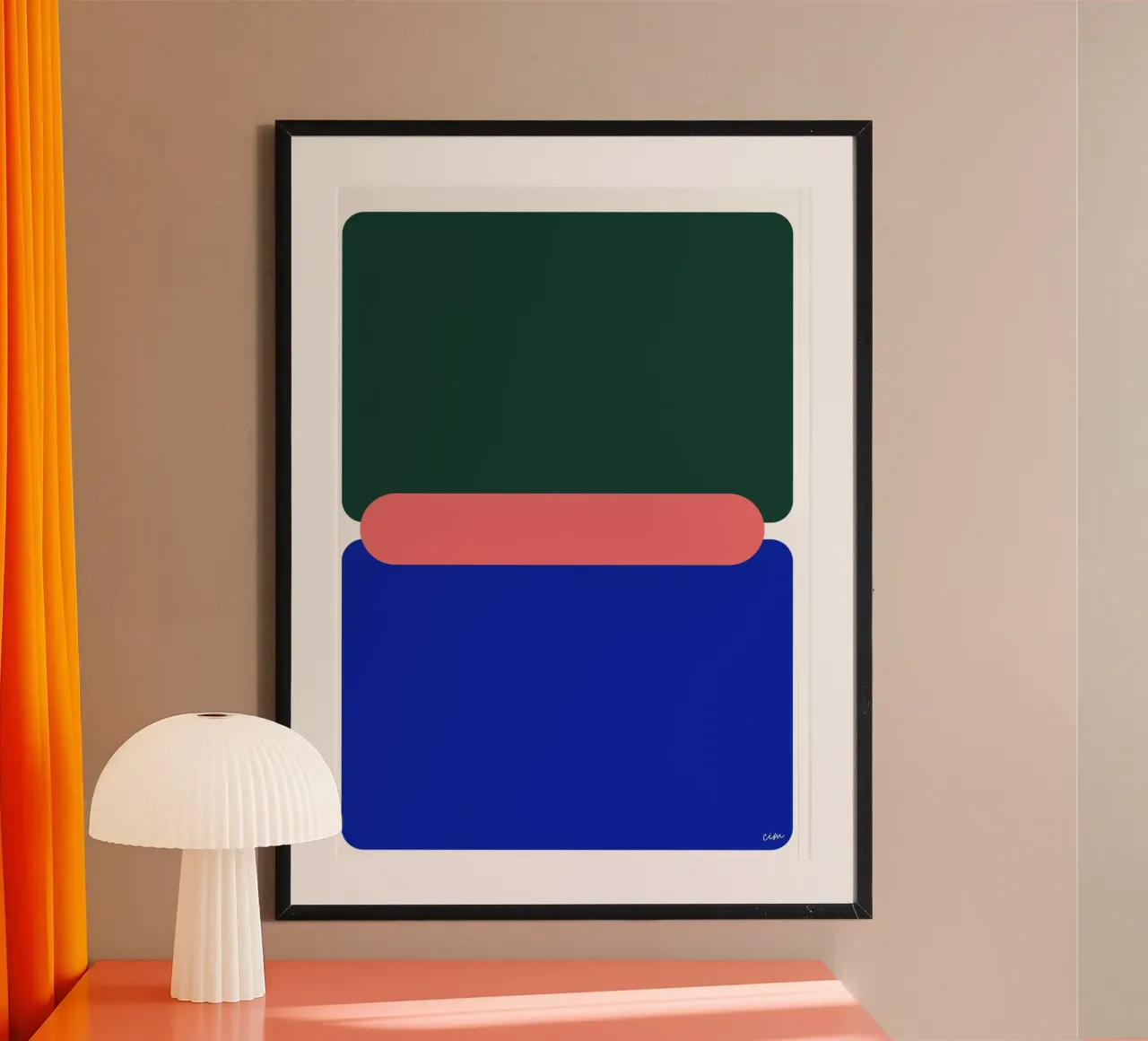 l'abstrait de Caroline poster con telaio in alluminio da cim_art