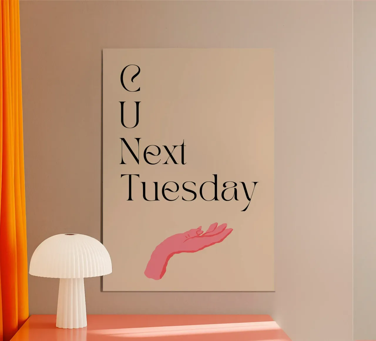 C u next Tuesday | Print | Digital Art | SATC | Funny | TV poster con telaio in plastica da PrintCessStudio