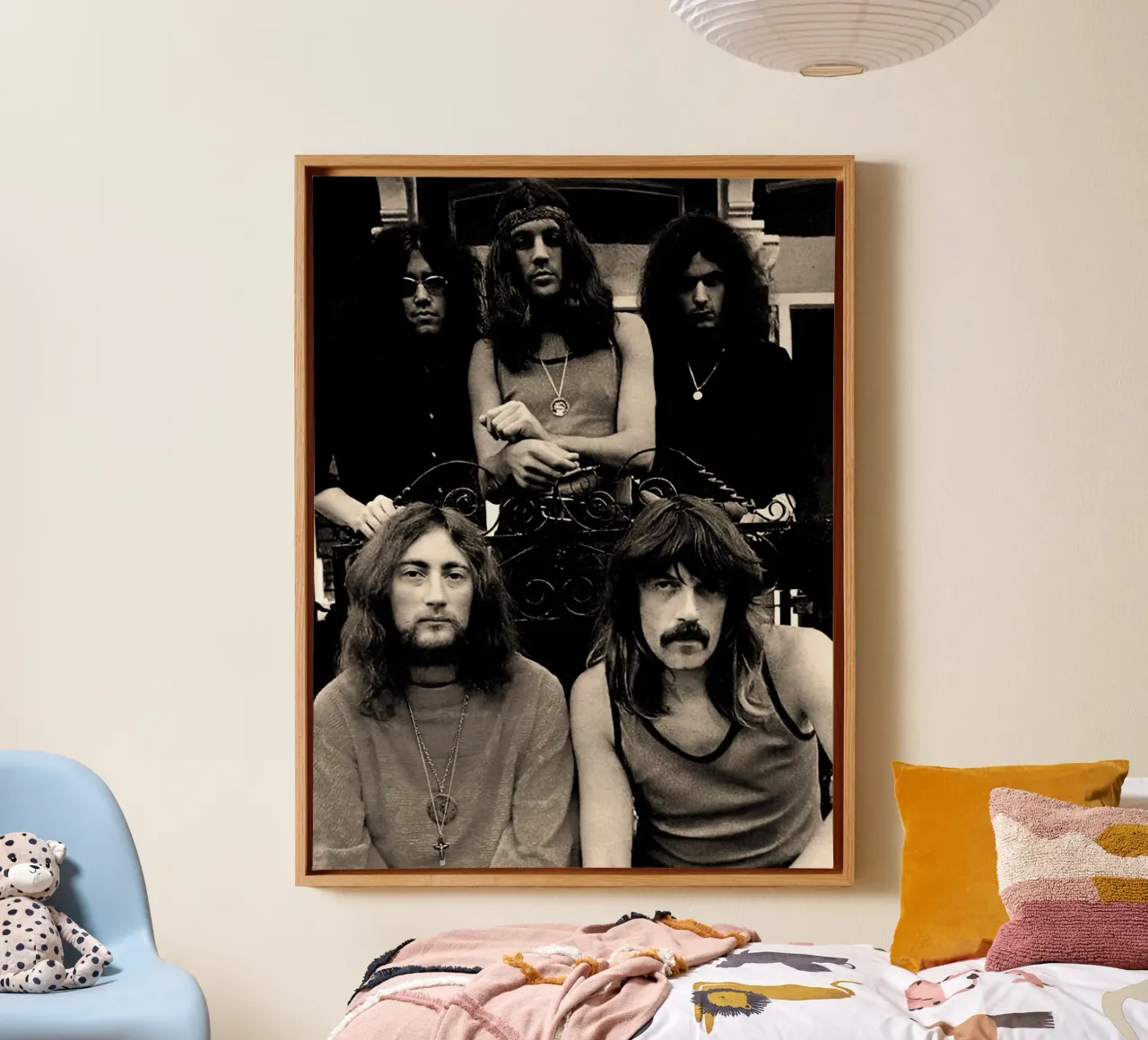 Deep Purple tela con Cornice a cassetta da Musadad Shop