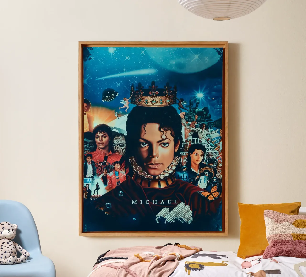 Michael Jackson tela con Cornice a cassetta da Musadad Shop